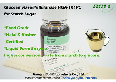 Pullulanase βαθμού τροφίμων το ενζυμικό 1400B U/μιλ., Glucoamylase100,000U/ml hga-101PC για την υγρή μορφή ζάχαρης αμύλου