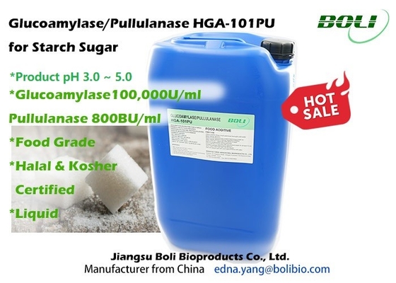 Hga-101PU Glucoamylase συνδυασμένο Pullulanase ένζυμο για τη ζάχαρη αμύλου